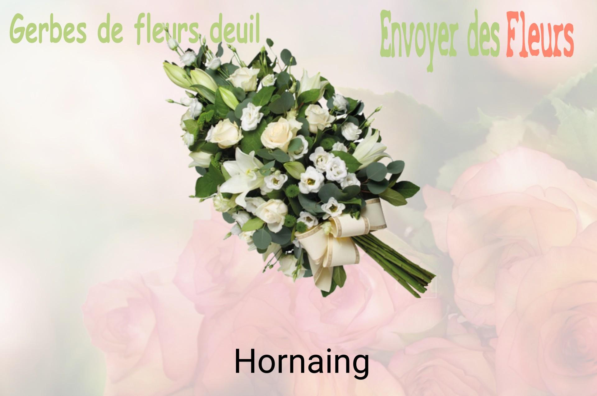 Gerbe de fleurs de deuil livrée à Hornaing